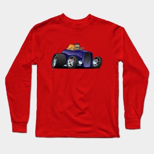 Highboy hot rod deep purple roadster Long Sleeve T-Shirt